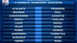 Tutte le giornate a portata di mano Calendario Serie A 2018 2019 Date Turni Infrasettimanali Soste Anticipi E Posticipi