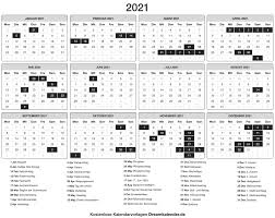 Kalender 2021 zum ausdrucken als pdf (19 vorlagen, kostenlos). Kalender 2021