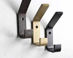 Steel Wall Hook Metal Coat Hooks Iron Robe Hooks Farmhouse Etsy Wall Hooks Metal Shelf Brackets Modern Wall Hooks