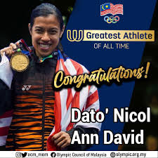She is asia's first woman to achieve the prestigious rank and malaysia takes pride in her for being the greatest ever sports star the country ever gave rise. Noc Malaysia On Twitter Congratulations Dato Nicol Ann David Our Squash Legend Has Been Crowned As The World S Greatest Athlete Of All Time By The World Games Goat Https T Co Gcygacbyl8