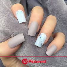 Acrylic nails — nail enhancements made by combining a liquid acrylic product with a powdered acrylic product — have a staying power in the beauty industry that's hard to beat. Taupe Matte Marble Short Square Short Acrylic Nails Designs Square Nail Designs Square Nails Clara Beauty My