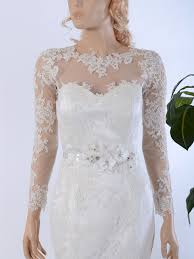 Long Sleeve Illusion Tulle Lace Wedding Jacket Wj030 Wedding Dress Topper Dress Topper Wedding Dresses