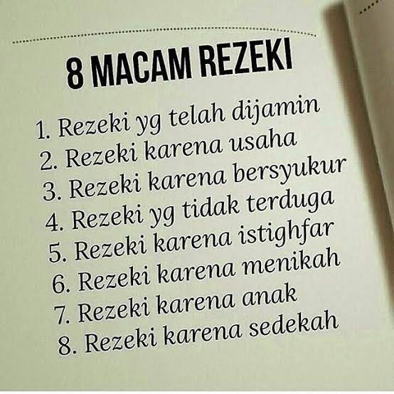 Delapan Jenis Rezeki yang disebutkan dalam Al-Qur'an, Salah Satunya Rezeki Tak Terduga