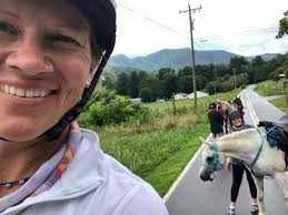 This past week, my daughter and I traveled to Deep Creek Horse Camp in  Bryson city North Carolina to ride for a few days. We had a huge accident  when her horse