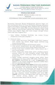 418 tahun 2019 tentang penetapan kebutuhan pegawai negeri sipil di lingkungan pemerintah kabupaten karawang tahun anggaran 2019, dan keputusan. Pengumuman Lowongan Cpns Bpom Tahun 2019 277 Formasi