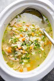 Easy Crockpot Chicken Vegetable Soup The Kitchen Girl Recipe Chicken Vegetable Soup Recipes Vegetable Soup With Chicken Easy Crockpot Chicken