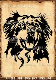Vector Australian Shepherd Dog Svg Ai Png Pdf Eps Dxf Etsy In 2020 Animal Stencil Art Animal Stencil Digital Image