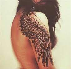 Stunning And Fantastic Angel Wings Designs You Must Try Angel Wing Tattoo Wings Tattoo Stunning Neck Tattoo Wing Tattoo On Shoulder Sleeve Tattoos For Women