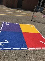 I came up with the game because i got tired of a lot of the arguments that came from. Four Square Box Ball Reusable Stencil In 2021 Playground Painting Four Square Outdoor Classroom