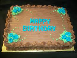 Chocolate Birthday Sheet Cake Birthday Sheet Cakes Sheet Cake Designs Cake Decorating Classes