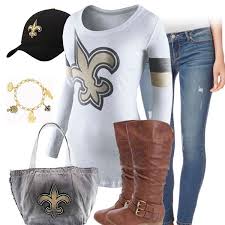 Need Cute Saints Outfits Before August Pregame Start Saints Apparel Football Game Outfit New Orleans Saints Shirts