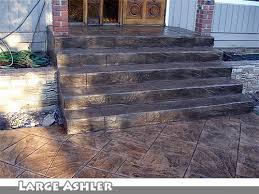 Stamping concrete can be a tricky process since the coloring and stamping must be completed before the poured concrete hardens. Concrete Stairs Cmdt Concrete Ltd
