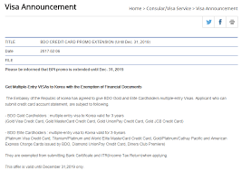 If there is anything that helped me get an approval, i think it is my credit card history and my bdo gold credit card.you see, it does pay to have a good credit card history and standing. The Rebel Sweetheart Get A Multiple Entry Visa To Korea With A Bdo Bpi Credit Card