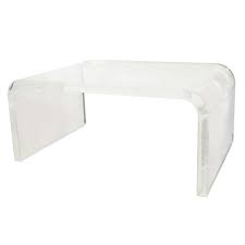 Located in los angeles, ca. Mid Century Thick Lucite Waterfall Form Coffee Table At 1stdibs