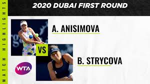 Analysis anisimova was expected to return to. Amanda Anisimova Vs Barbora Strycova 2020 Dubai First Round Wta Highlights Youtube