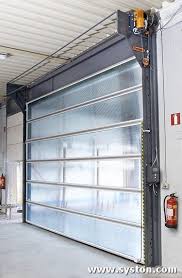 Compact Door With Green Translucent Panels And Opt Compact Door With Green Translucent Panels And Optional Powd Moderne Garagentore Garagentore Rolltor