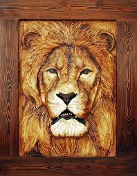 Custom Wood Carved Lion Western Art And Wood Carvings Picture On Wood Wood Art Art Carved