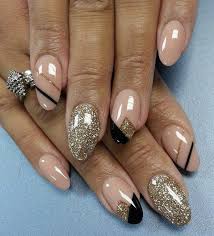 Check out our beige nail selection for the very best in unique or custom, handmade pieces from our shops. Beige Gold Glitter And Black Nail Art Design