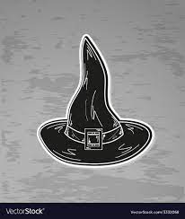 Witch Hat Royalty Free Vector Image Vectorstock Witch Hat Hat Vector Black Witch Hat