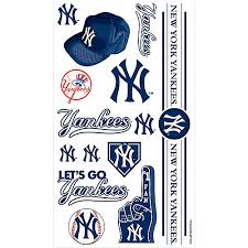New york yankees complete sweep of twins to advance to alcs! New York Yankees Face Face Decals 10ct Party City