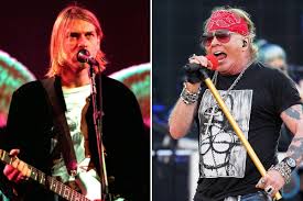 Kurt cobain had a net worth of $100 million at the time of his death. The Backstory Of Axl Rose And Kurt Cobain S Feud Why Nirvana And Guns N Roses Hated Each Other Rock Celebrities