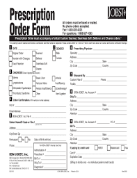 Jobst Physician Prescription Fill Online Printable