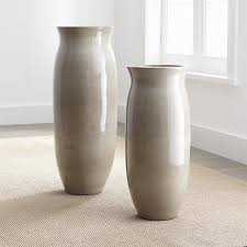 Hewett Tall Ceramic Floor Vase Crate And Barrel In 2020 Ceramic Floor Floor Vase Tall Floor Vases