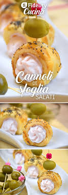 Cannoli Di Sfoglia Salati Ricetta Antipasti Antipasti Con Stuzzicadenti Ricette