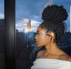 Curly Bun Natural Hair Bun Styles Curly Bun Natural Hair Styles Natural Hair Bun Styles Hair Styles Curly Hair Styles Naturally