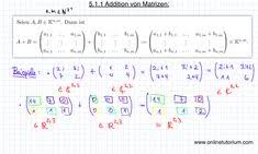 5 1 1 Addition Von Matrizen Lernen Tipps Schule Matrix Lineare Algebra