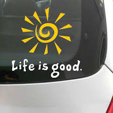 High quality printing on durable, weather resistant vinyl. 2021 Fun Life Is Good Rising Sun Decal Window Car Laptop Sticker Vinyl Funny Car Phone Window Decal Sticker Reflective Yellow Color From Mysticker 2 02 Dhgate Com
