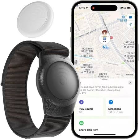 Gps Tracker for Kids,Real-Time Kids Tracker Works with Find My App (iOS Only, Not for Android) Lightweight GPS Tracker,Hidden Mini GPS ng Device,