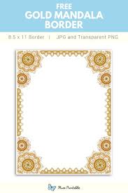 Tersedia dalam bermacam format dari mulai vector ai, pdf hingga psd, bisa anda dapatkan dari mulai download gratis free hingga premium berbayar. Free Printable Gold Mandala Border Gold Mandala Mandala Printable Border