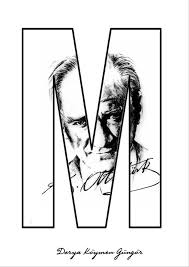 Esra Ultay Gunduz Adli Kullanicinin 10 Kasim Ataturk U Anma Haftasi Panosundaki Pin Harfler Boyama Sayfalari Mandala Boyama Sayfalari