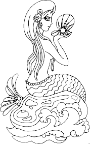 Muschel malvorlage disney 50 neu ausmalbilder muscheln. Meerjungfrau Mit Muschel Ausmalbild Malvorlage Comics