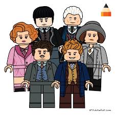 Coloring your drawings after you finished. Lego Fantastic Beasts Drawing Lego Minifigures Fantastic Beasts The Crimes Of Grindelwald