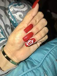 Check spelling or type a new query. Red Nails With Black Letters Novocom Top