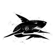 Black And White Shark Teeth Clipart Shark Tooth Logo Stock Vector Illustration And Royalty Free Shark Tooth Logo Clipart Vintage Illustration Shark Illustration Teeth Illustration