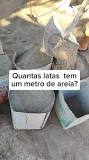 Quantas latas são necessárias para 1m de areia? | TikTok
