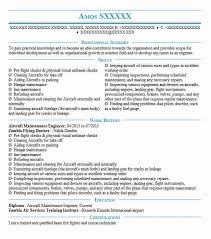 aircraft maintenance engineer resume