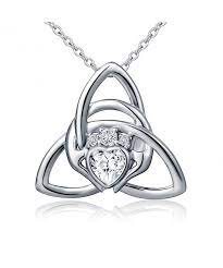 S925 Sterling Silver Irish Claddagh Love By Kelly Hands Holding Crown Heart Pendant Necklace For Women Cw1884qhquq Silver Earrings Etsy Silver Jewelry Fashion Heart Pendant Necklace
