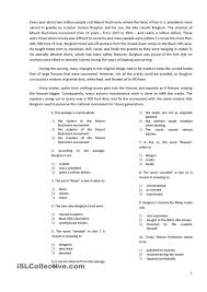 Reading With 10 Multiple Choice Questions Reading Comprehension Worksheets Comprehension Worksheets Reading Comprehension
