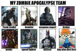 My All Star Video Game Zombie Apocalypse Team My Zombie Apocalypse Team Zombie Apocalypse Team Zombie Apocalypse Apocalypse