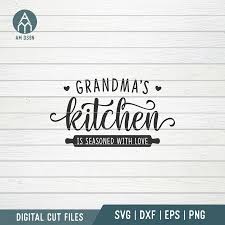 Select the image and click ungroup to separate the word eat from the fork icon. Grandma S Kitchen Svg Is Seasoned With Love Kitchen Svg Cut File By Am Ds9n Thehungryjpeg Com