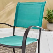 Check out our patio chair selection for the very best in unique or custom, handmade pieces from our patio furniture shops. Stylewell Mix And Match Stackable Steel Sling Outdoor Patio Dining Chair In Haze Teal Blue Fcs70391 Haze The Home Depot