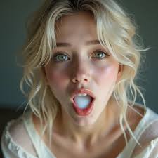 generate hailee steinfeld face with milk in her mouth