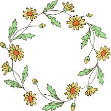Watercolour flower wreaths with floral elements and feathers. Floral Wreath Clip Art Vector Images