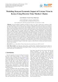 Your personal details on the covid certificate should correspond with those in your passport or on your id card. Pdf Modeling Kenyan Economic Impact Of Corona Virus In Kenya Using Discrete Time Markov Chains