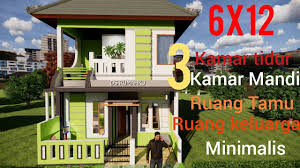 Selain itu kita juga masih bisa menambahkan ruangan lagi untuk membangun lantai 2. Desain Rumah 6x12 Dua Lantai Dengan 3 Kamar Tidur Minimalis Youtube