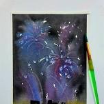 Watercolors: Fourth of July Fireworks